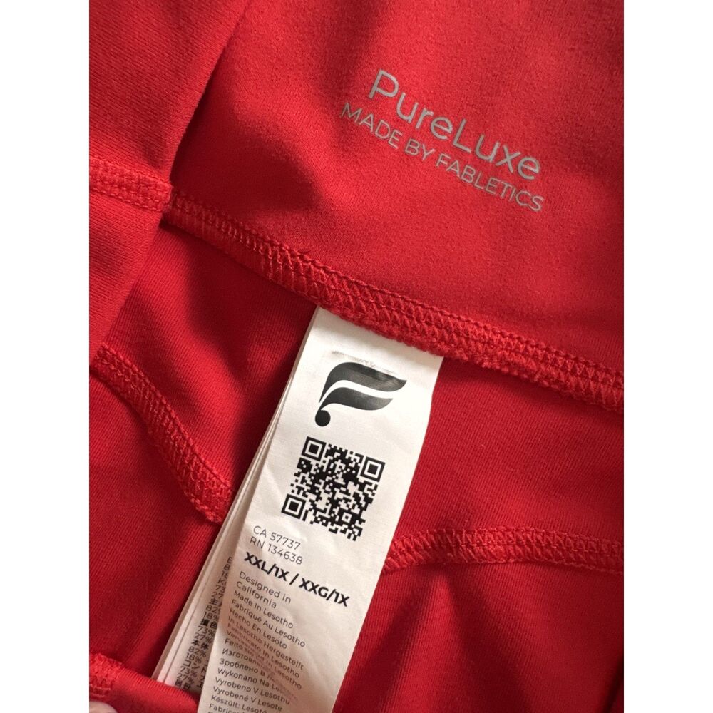 Fabletics Oasis PureLuxe High-Waisted 6" Pocket Shorts XXL/1X Heated Red